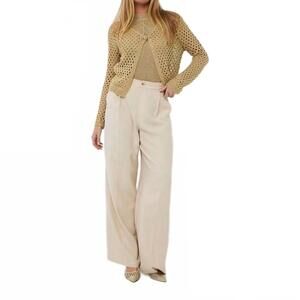 NEW ESQUALO cira button lurex cardigan in gold